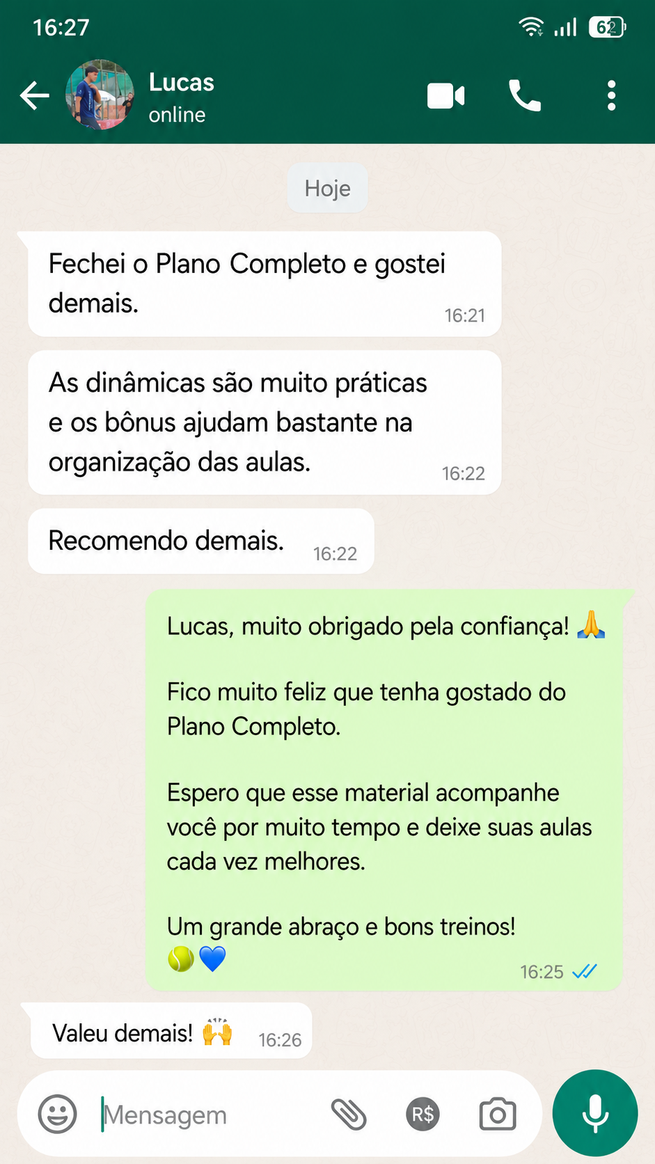 Depoimento de aluno 5