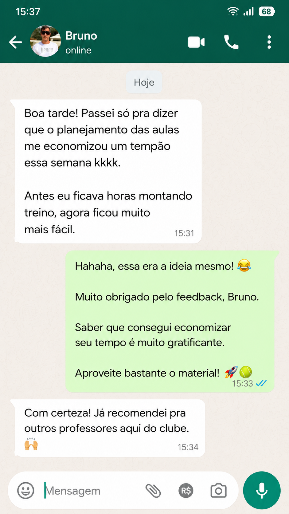 Depoimento de aluno 4